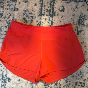Lululemon speed up shorts. Mid rise. Size 8. Great condition. No rips/stains.